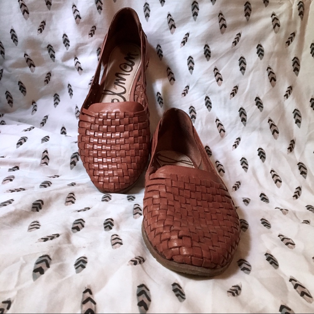 Woven Leather Huaraches Flats